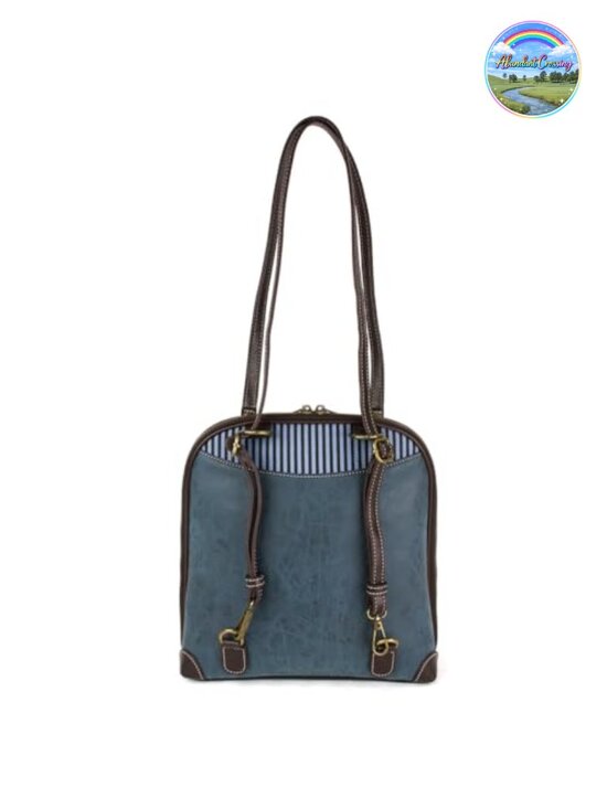 Convertible Backpack Purse with Adjustable Strap - Faux Leather Canvas main image 5